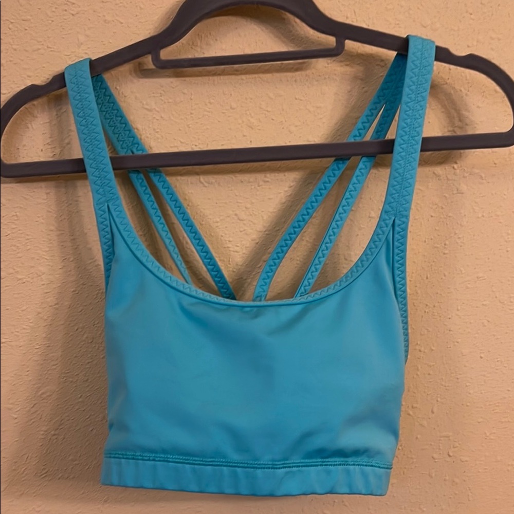 Patagonia Blue Sports Bra with Criss-Cross Straps